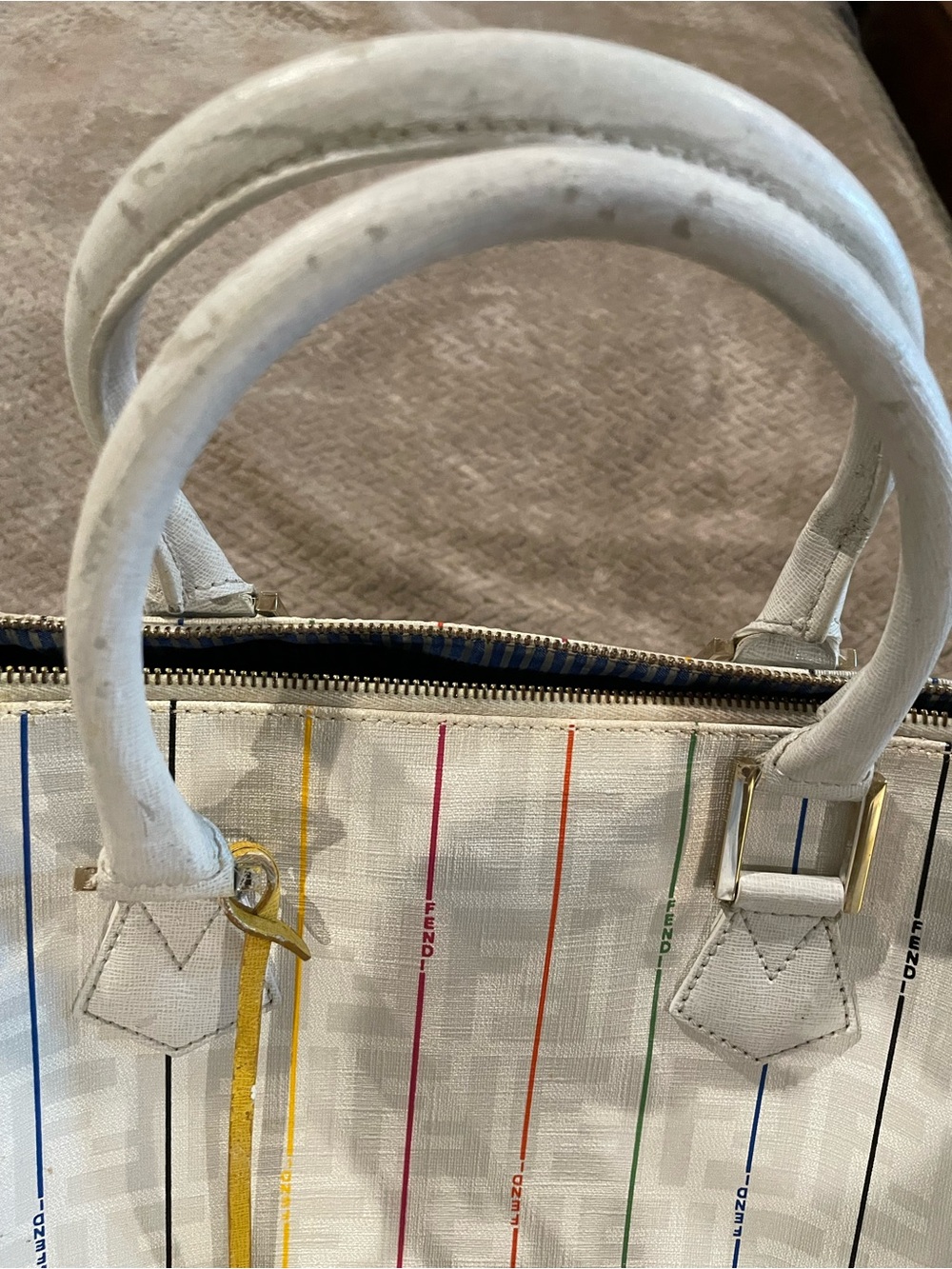 Fendi Zucca Spalmati or Forever Bauletto Boston bag - Picture 11 of 16